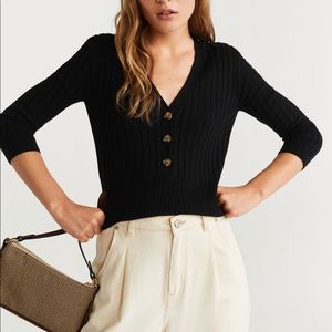 Ribbed knit sweater